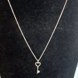 Sterling Silver Key Necklace